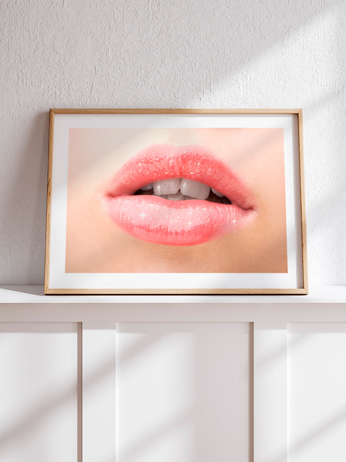 Pink Lips - Art Print Poster