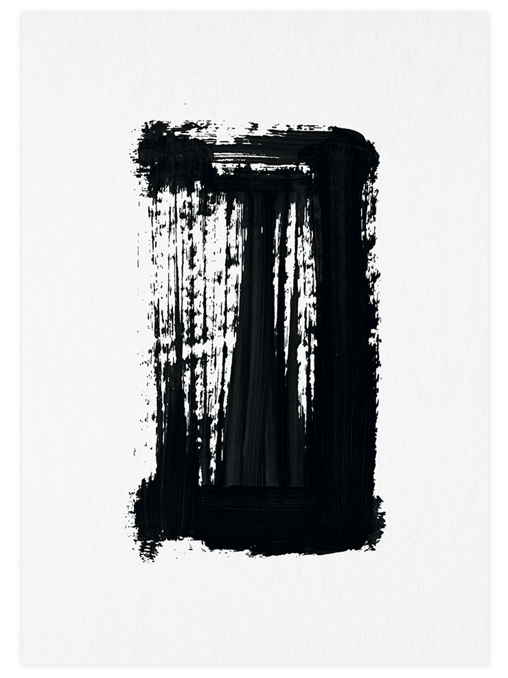 Black Stroke N2 - Art Print Sanatsal Poster