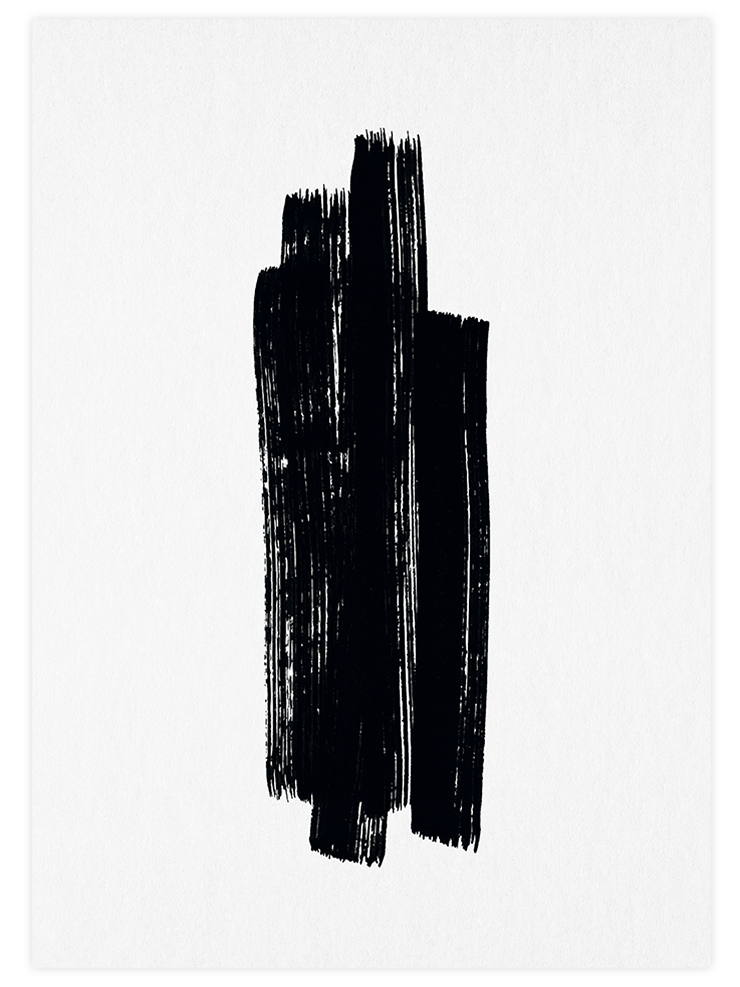 Black Stroke - Art Print Sanatsal Poster