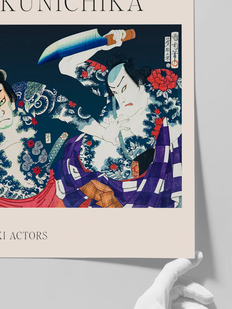 Toyohara Kunichika, The Kabuki Actors - Art Print Poster