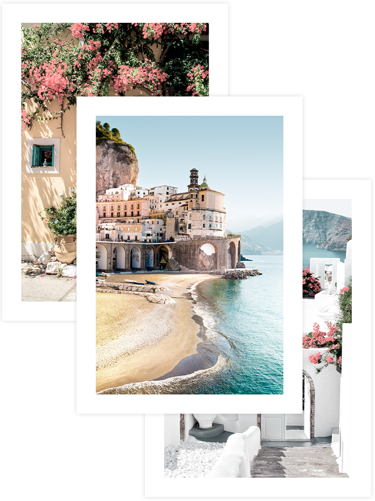Mediterranean Beauty - Poster Seti Trio Fotoğraflar Poster