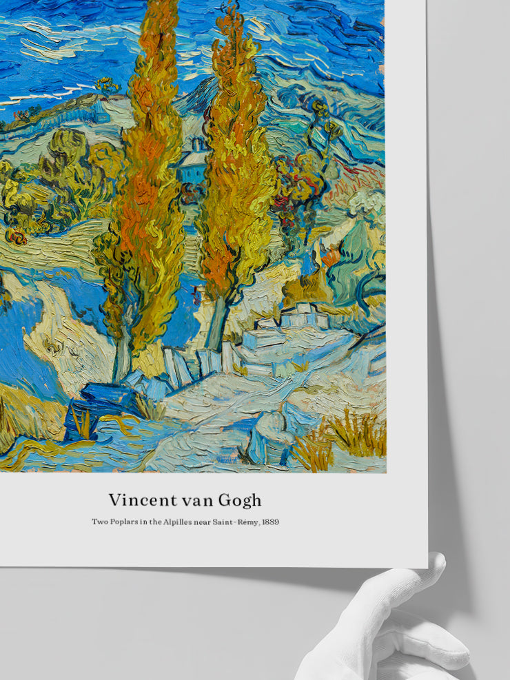 Van Gogh Two Poplars In The Alpilles - Art Print Poster