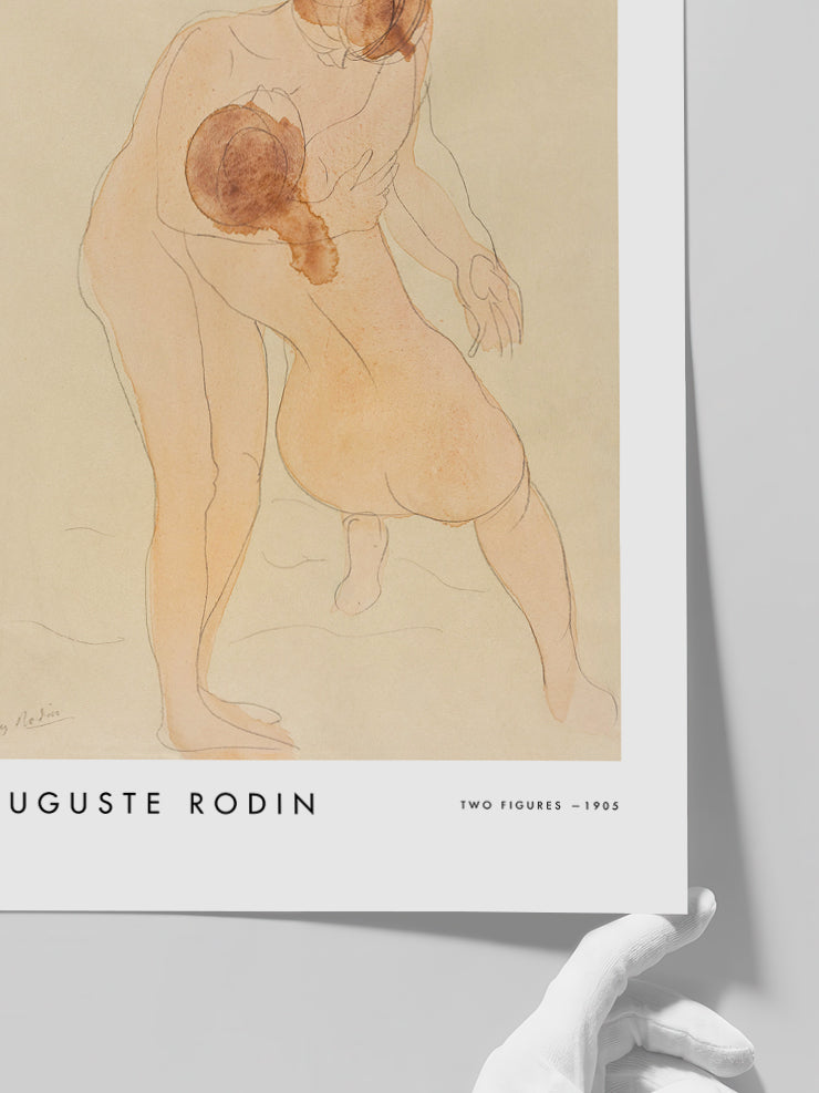 Rodin Two Figures - Art Print Poster