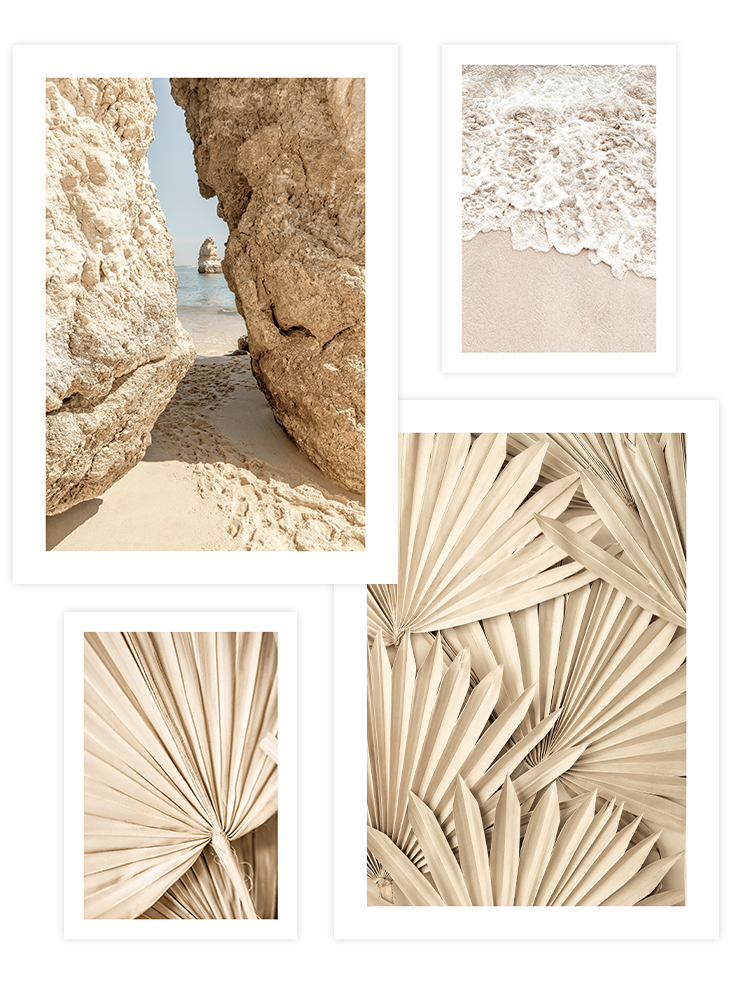 Beige Style Poster seti Fotoğraflar Poster