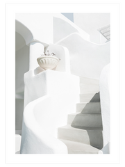 Beyaz Kerpiç Ev Poster - Giclée Baskı