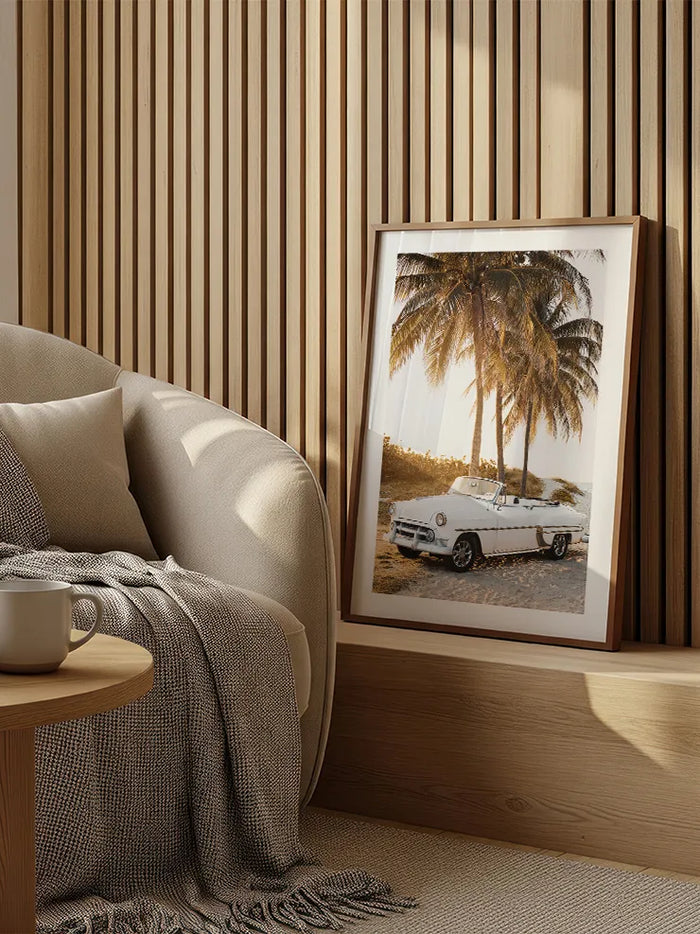 Cabriolet on the Beach - Art Print