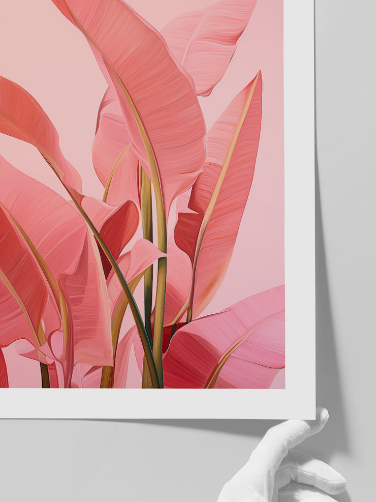 Pembe Muz Ağacı - Art Print Poster