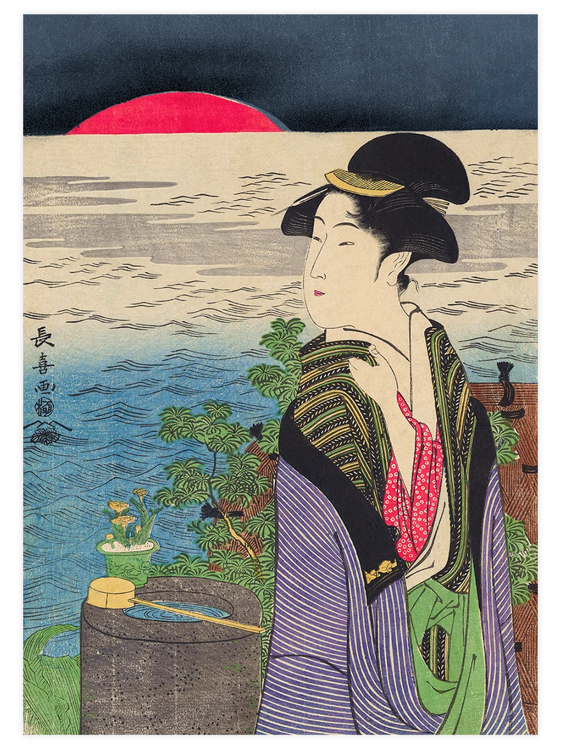 Eishosai Choki, New Year's Sunrise - Art Print Ünlü Ressamlar Poster