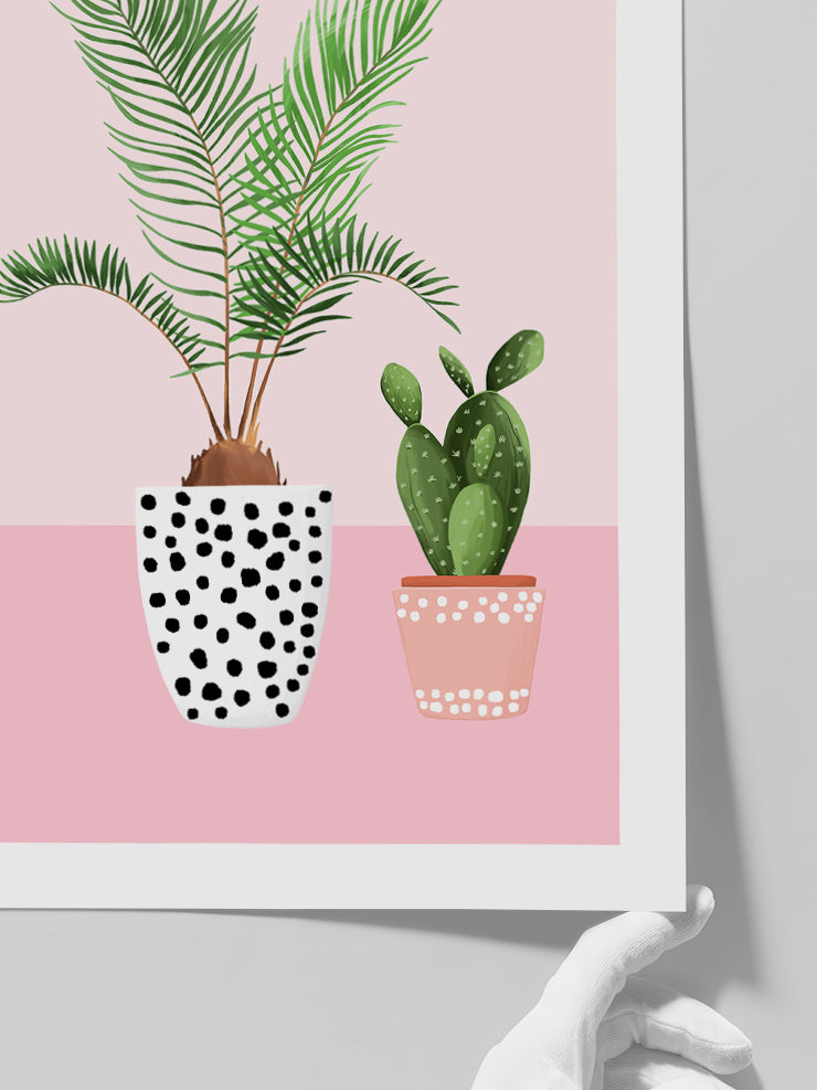 Puantiyeli Vazo N2 - Art Print Poster