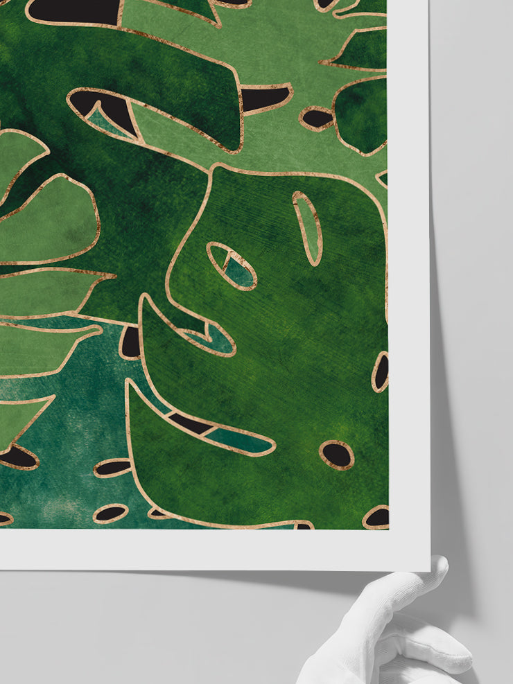 Monstera Yaprakları N1 - Art Print Poster