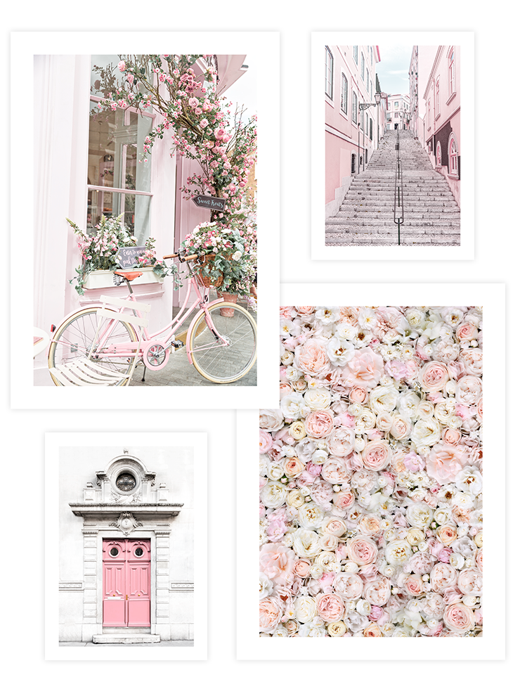 Chic Pink Poster Seti Fotoğraflar Poster