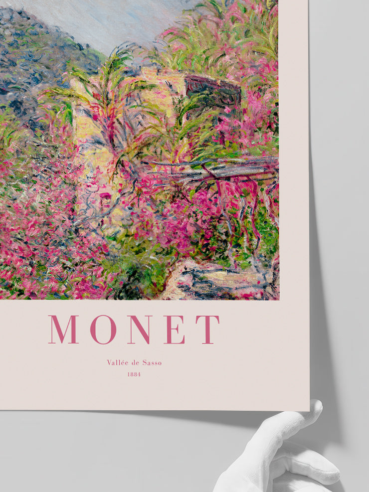 Monet The Valley of Sasso - Art Print Poster