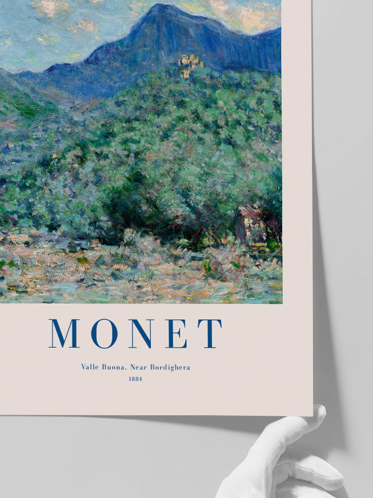 Monet Valle Buona Near Bordighera - Art Print Poster