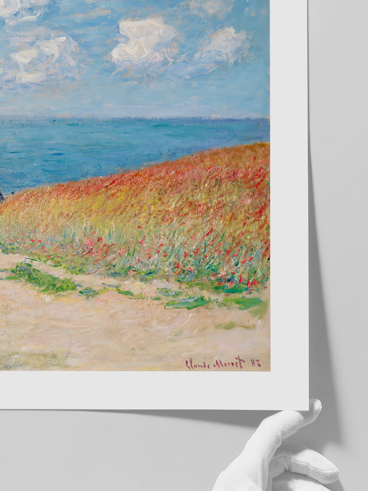 Monet Path in the Wheat Fields at Pourville - Art Print Poster