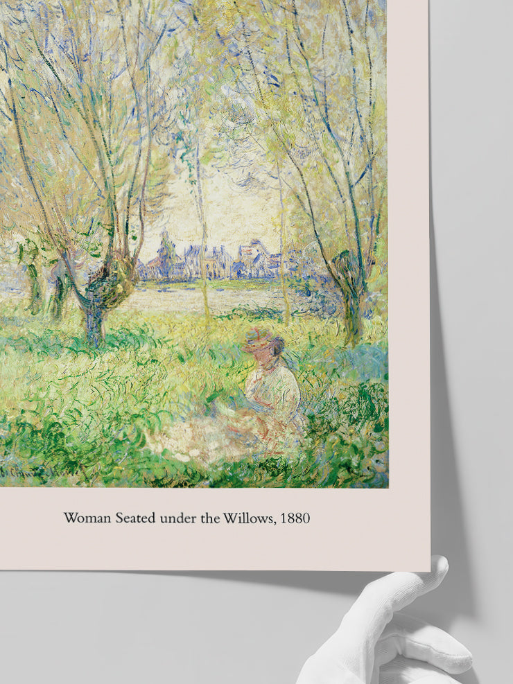 Monet Woman Seated Under The Willows - Art Print Poster