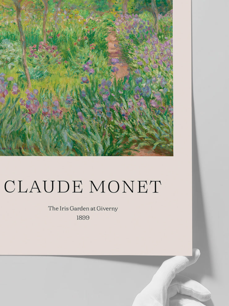 Monet The Iris Garden At Giverny - Art Print Poster