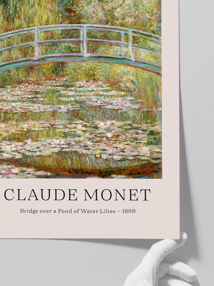 Monet Bridge Over A Pond Of Water Lilies - Art Print Poster