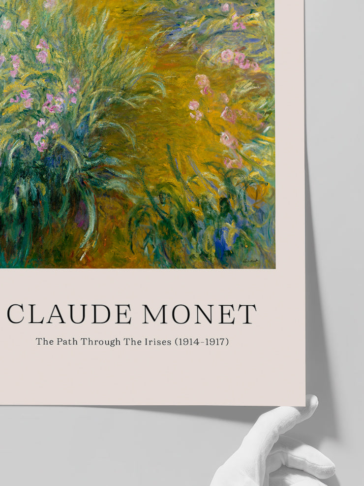 Monet The Path Through The Irises - Art Print Poster