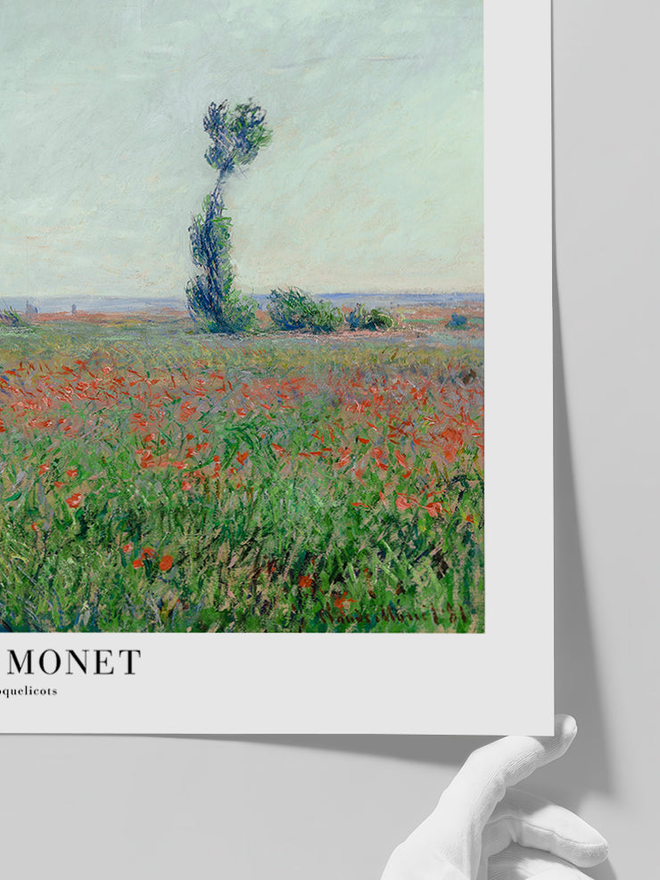 Monet Poppy Field - Art Print Poster