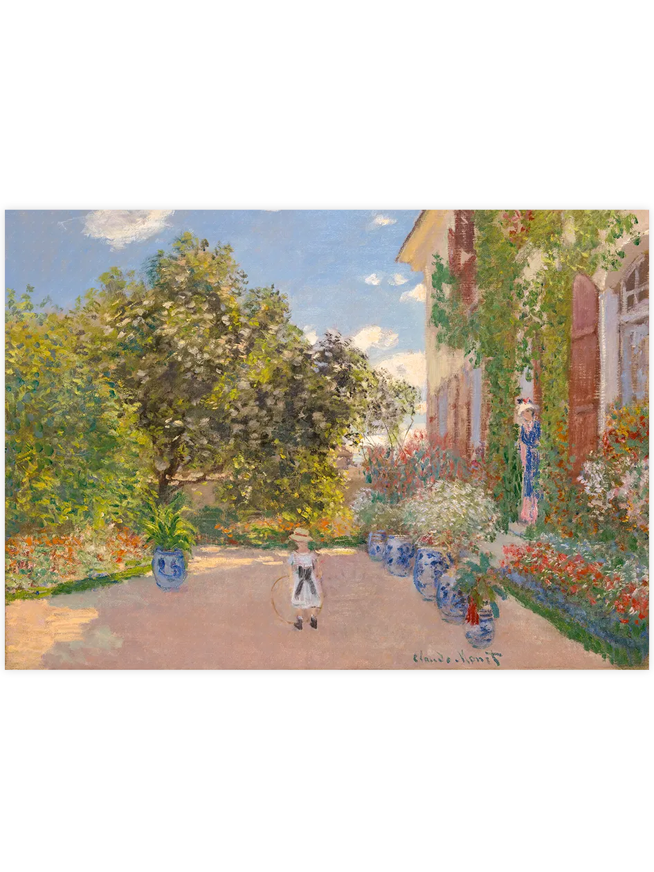 Argenteuil’de çiçeklerle çevrili sanatçı evi.