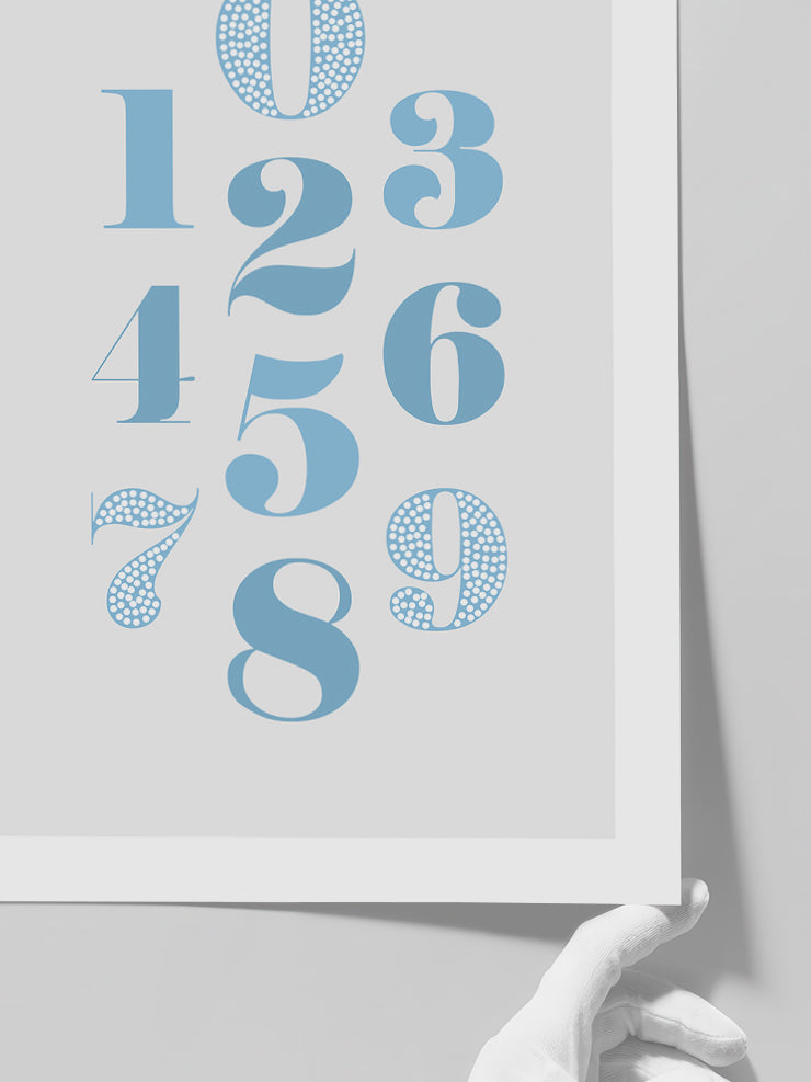 Mavi Sayılar - Art Print Poster
