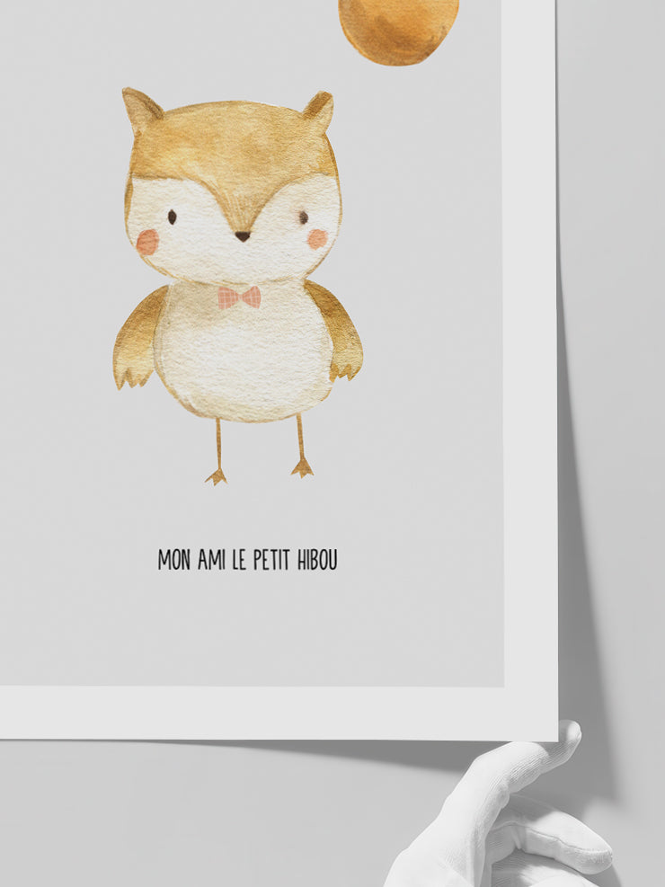 Mon Ami Hibou - Art Print Poster