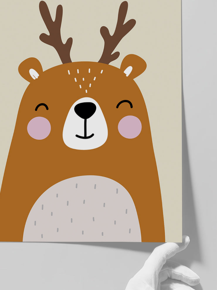 Geyik Resmi - Art Print Poster