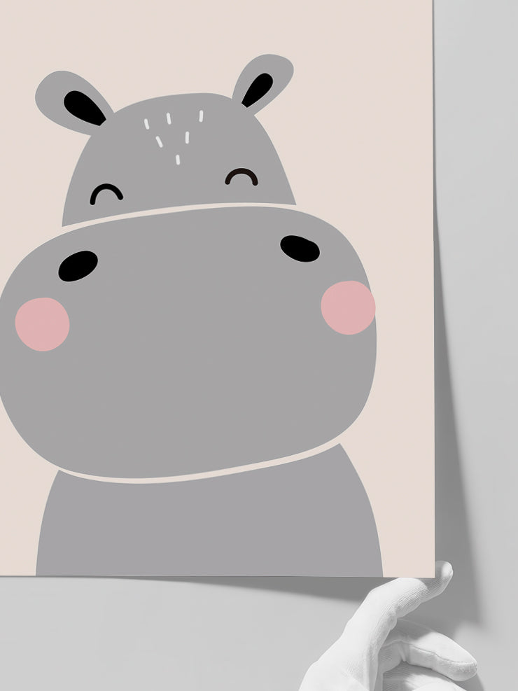 Su Aygırı Resmi - Art Print Poster