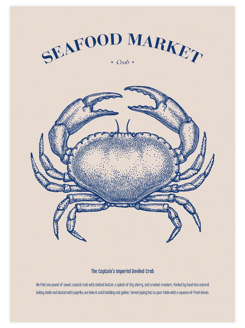 Seafood Market Crab - Art Print