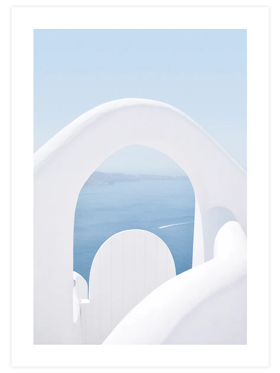 Beyaz kemerli Akdeniz fotoğraf posteri