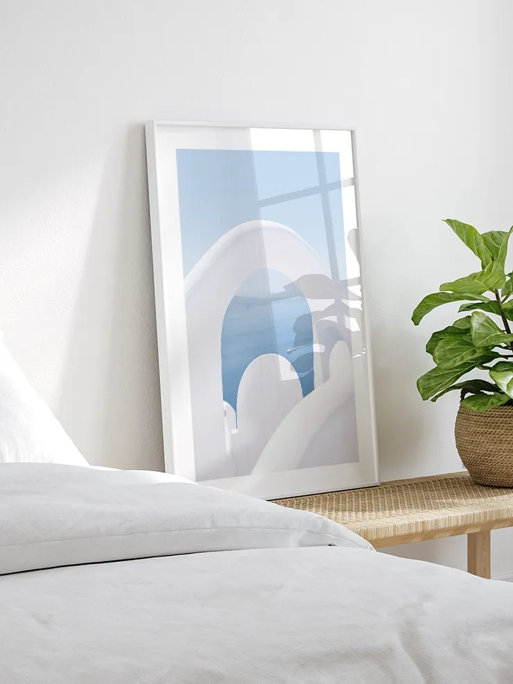 Deniz manzaralı minimal mimari tablosu