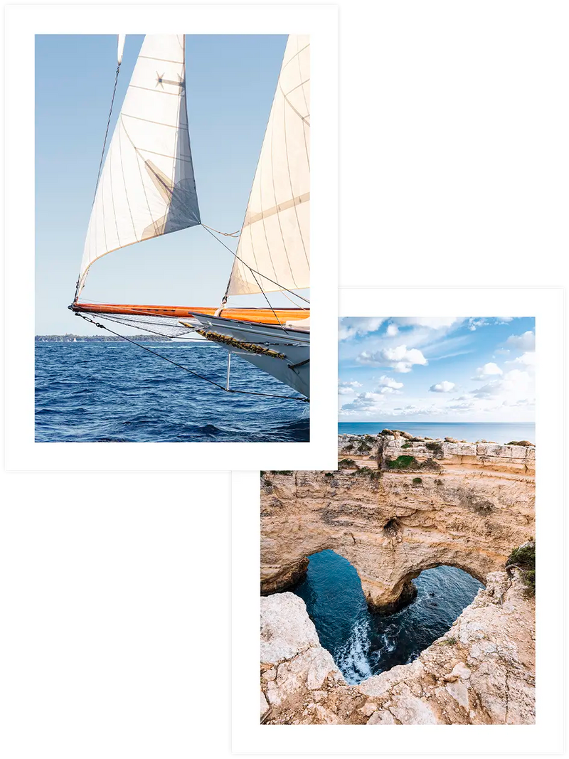 Sailing & Cliffs - Poster Seti