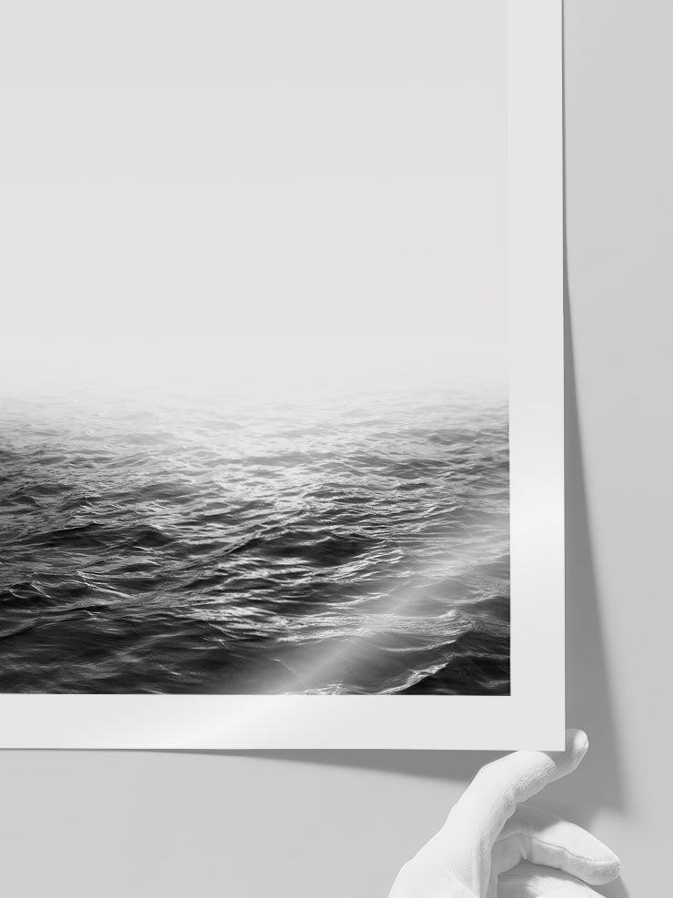 Siyah Beyaz Deniz - Art Print Poster