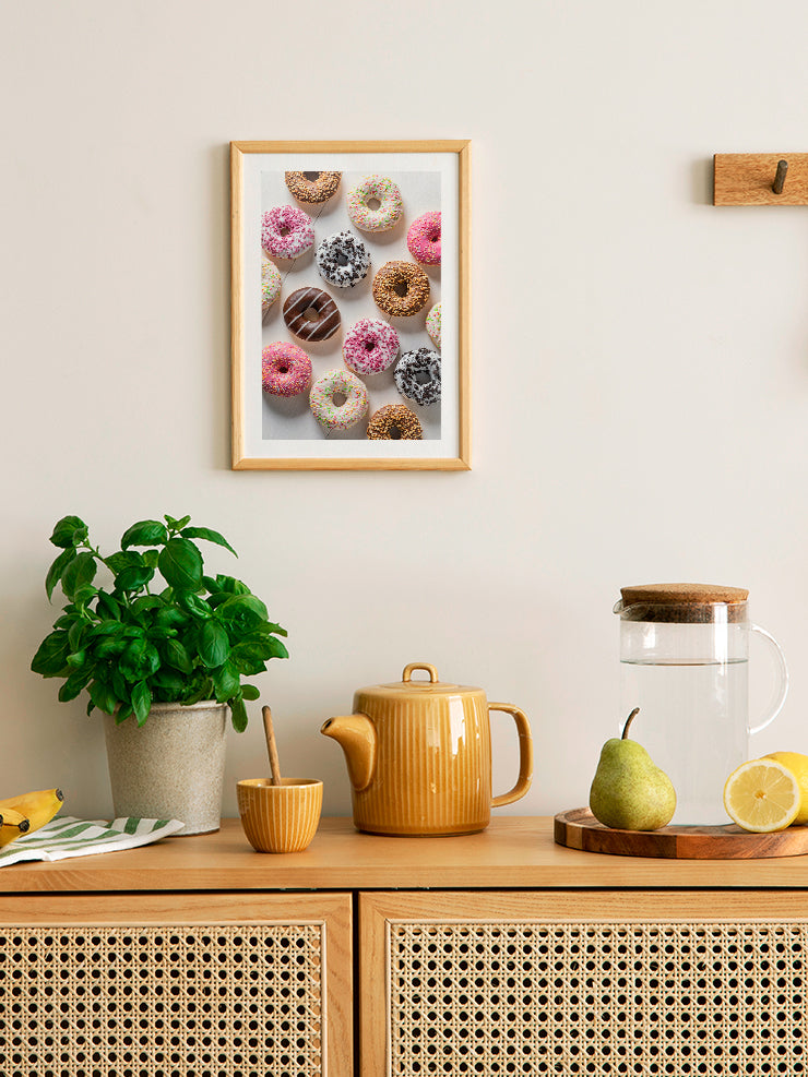 Rengârenk Donutlar N2 - Art Print Poster