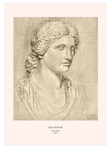 Egon Schiele Antique Bust - Art Print Egon Schiele Antique Bust - Art Print