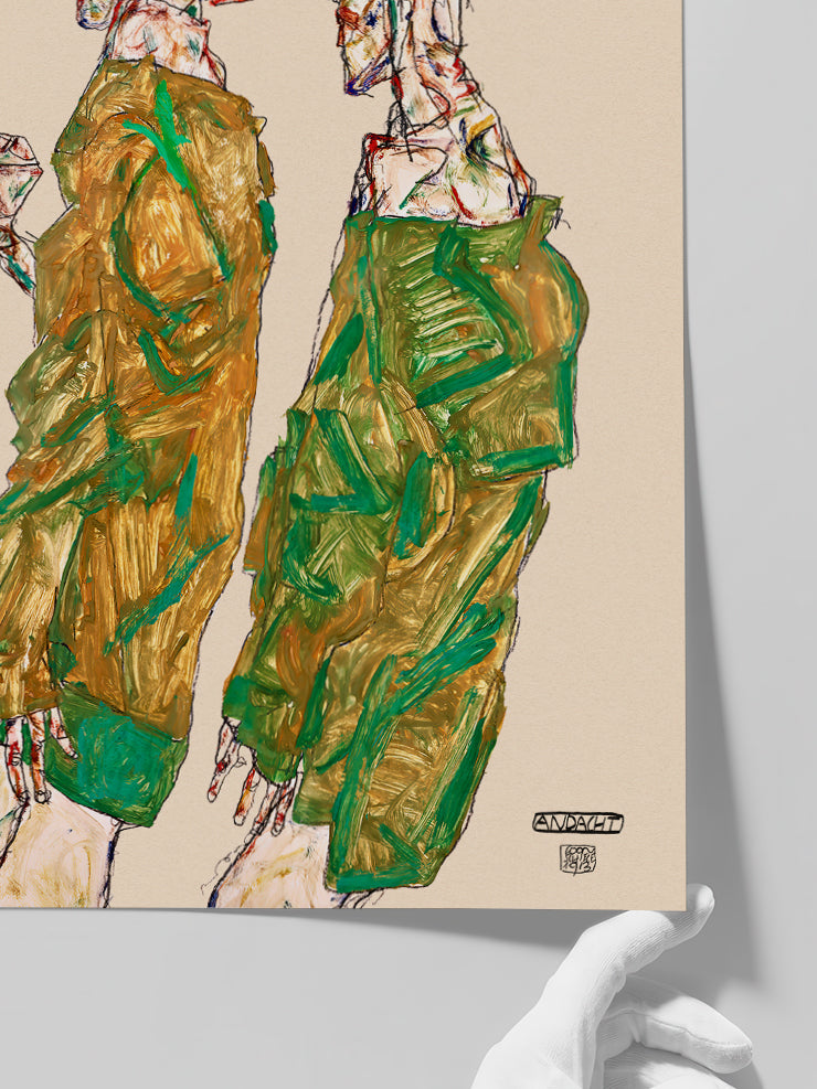 Egon Schiele Devotion - Art Print Poster