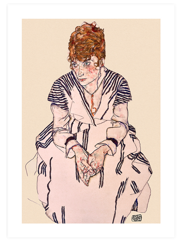 Egon Schiele Portrait of Adele Harms - Art Print Egon Schiele Portrait of Adele Harms - Art Print