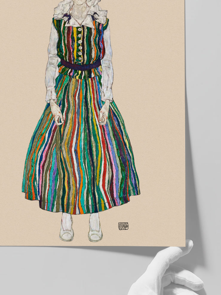 Egon Schiele Portrait of Edith (The Artist's Wife) - Art Print Poster