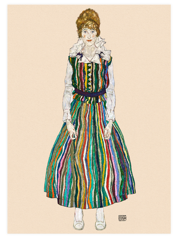 Egon Schiele Portrait of Edith (The Artist's Wife) - Art Print Egon Schiele Portrait of Edith (The Artist's Wife) - Art Print