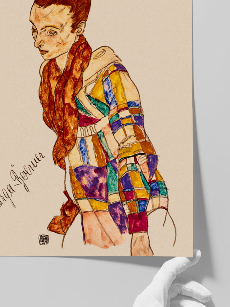 Egon Schiele Portrait of Marga Boerner - Art Print Poster