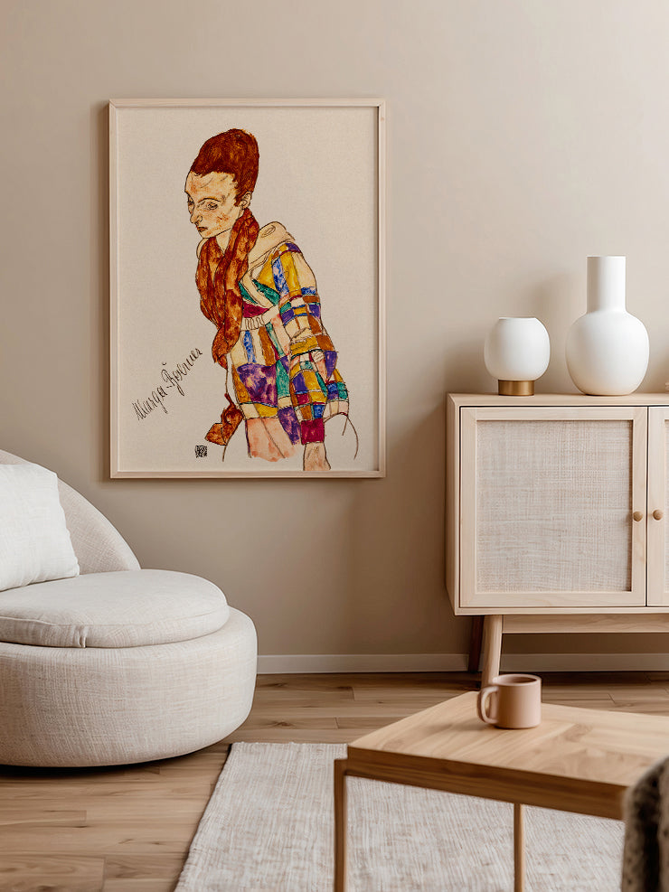 Egon Schiele Portrait of Marga Boerner - Art Print Poster