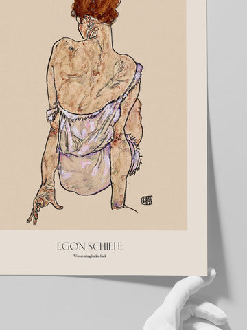 Egon Schiele İç Çamaşırıyla Oturan Kadın - Art Print Egon Schiele İç Çamaşırıyla Oturan Kadın - Art Print