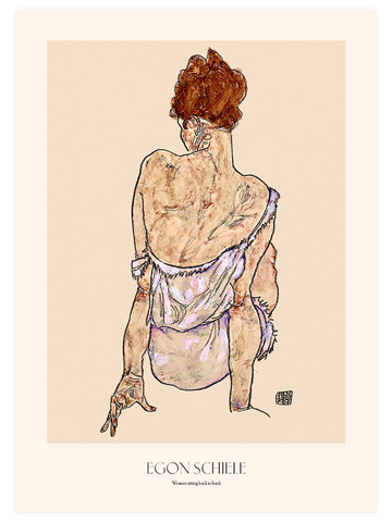 Egon Schiele İç Çamaşırıyla Oturan Kadın - Art Print Egon Schiele İç Çamaşırıyla Oturan Kadın - Art Print