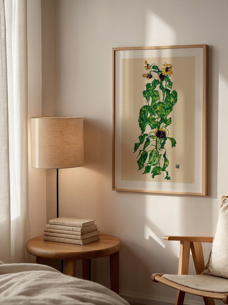 Egon Schiele Sunflowers - Art Print Poster