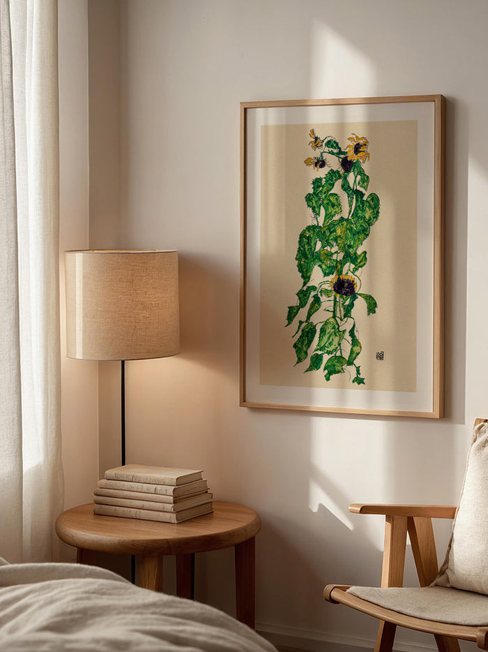 Egon Schiele Sunflowers - Art Print Poster
