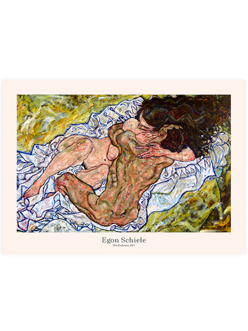 Egon Schiele The Embrace (Lovers II) - Art Print Egon Schiele The Embrace (Lovers II) - Art Print