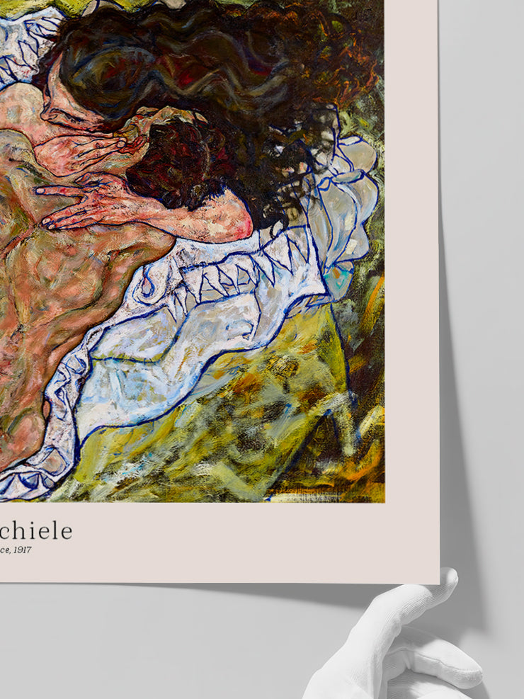 Egon Schiele The Embrace (Lovers II) - Art Print Poster