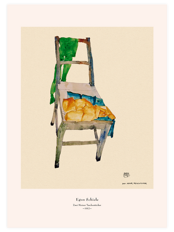 Egon Schiele Two Men's Handkerchiefs - Art Print Egon Schiele Two Men's Handkerchiefs - Art Print