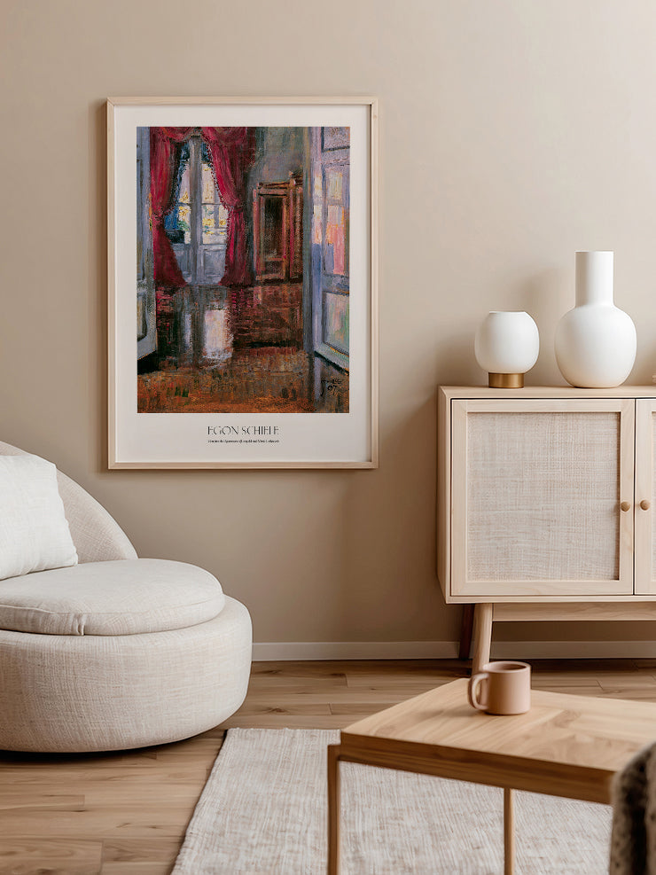 Egon Schiele View into the Apartment of Leopold and Marie Czihaczek - Art Print Poster