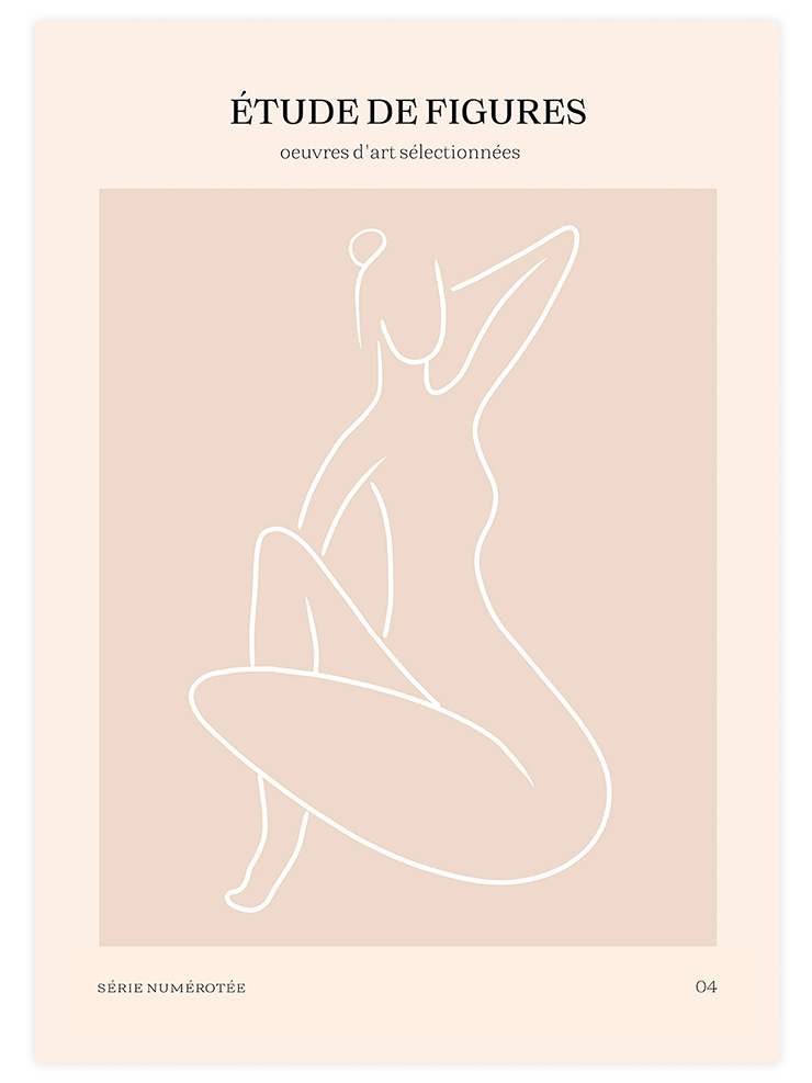 Etude de Figures 04 - Art Print Sanatsal Poster